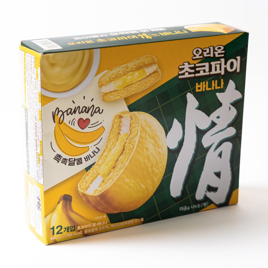 Orion Chocopie Plátano 444 gr (12 pzs)