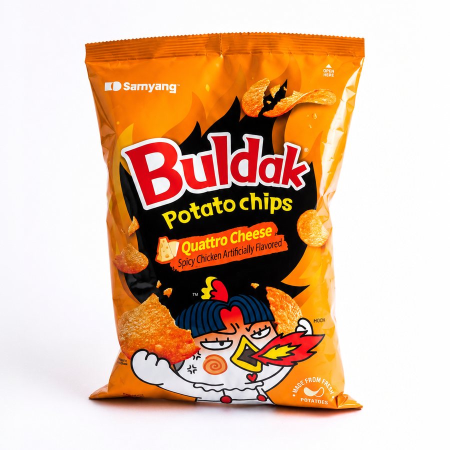 Samyang Buldak Potato Chips Quattro Cheese 120 gr