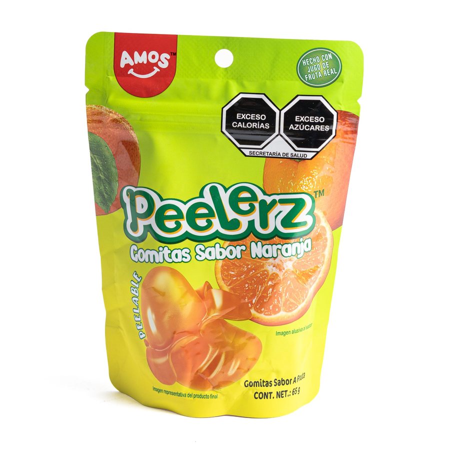 Amos Peelerz Gomitas Naranja 65 gr