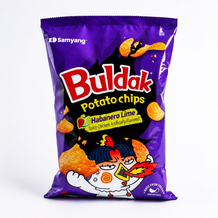 Samyang Buldak Potato Chips Habanero Lime 120 gr